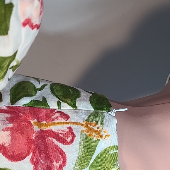 Reformation Jonas crop top Linen Size 2 Vacation Resortwear Romantic Bohemian - Picture 5 of 12